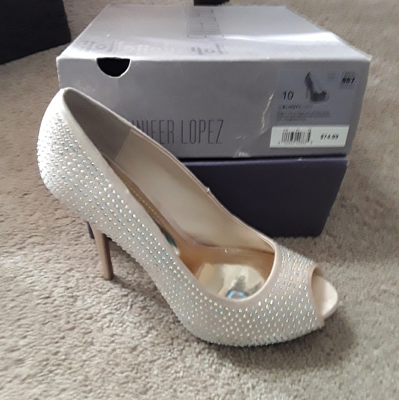 Jennifer Lopez Shoes - Jennifer Lopez Blingy Blush Heels
